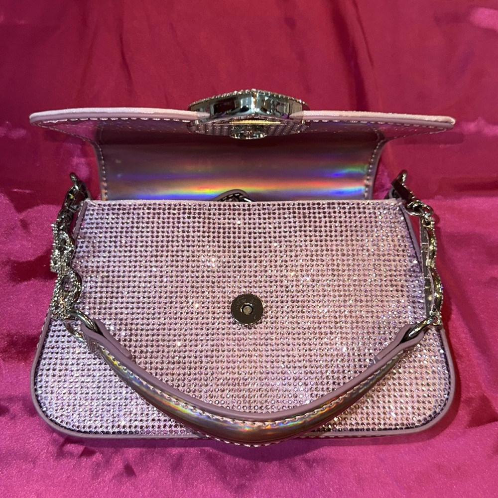 Aldo Pink Glitter Crossbody Bag